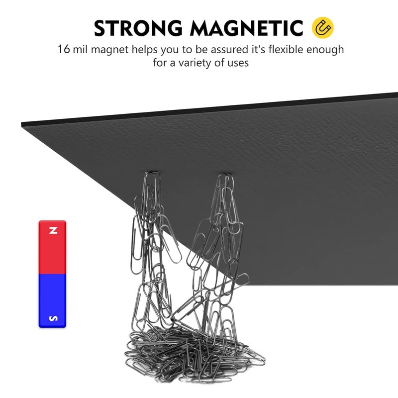 Magicfly Adhesive Magnet Sheets 8 x 10 Inch, 15 Pack Flexible Magnetic Sheets with Adhesive Backing for Photos, Crafts and Die Storage, Easy Peel & Stick - Image 4